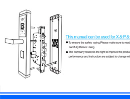 ORBITA smart fingerprint lock:p7010 Instructions