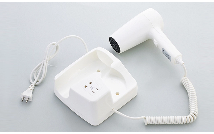 Hotel Bathroom Wall Mounted Hotel Electrical Hair Dryer with Shaver socket 1600W