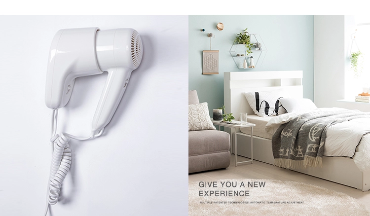 Wholesale 1300W White Hotel Hair Dryer Wall Mounting Home Salon Bathroom Euro Plug