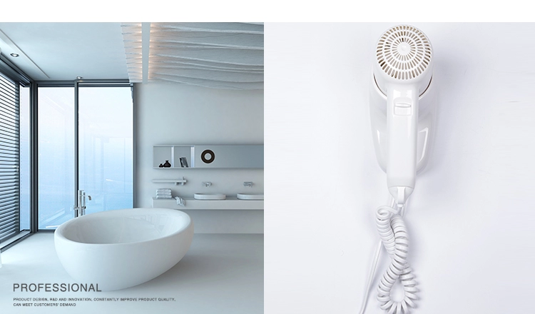 Wholesale 1300W White Hotel Hair Dryer Wall Mounting Home Salon Bathroom Euro Plug