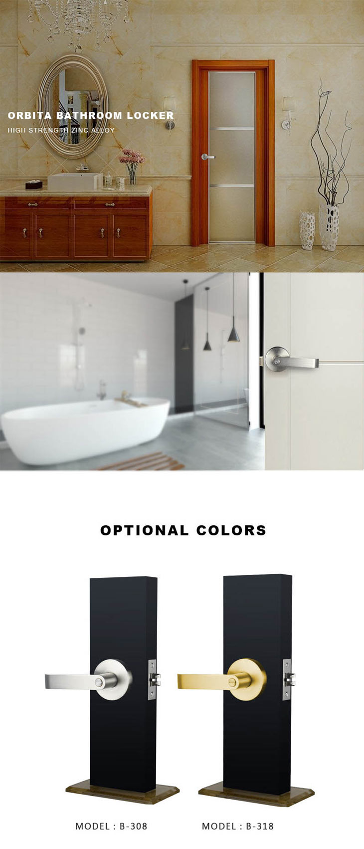 ORBITA B-308 bathroom lock photo