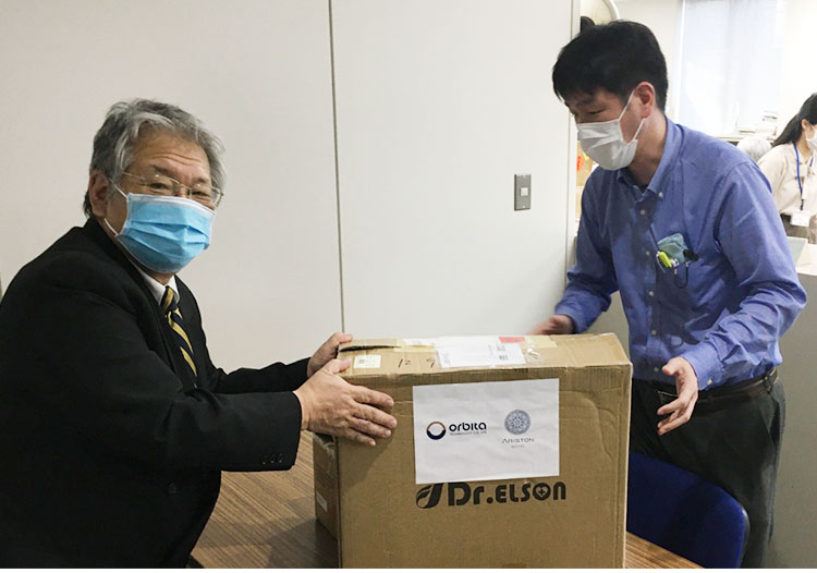  ORBITA ARISTON donated face masks to Kobe Central Hospital 