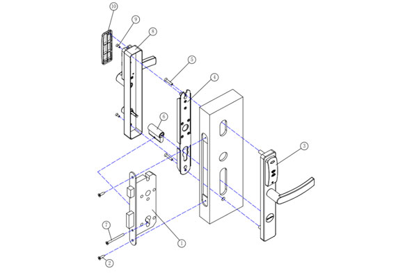 ORBITA E3064P HOTEL LOCK Installation instructions