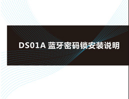 ORBITA smart fingerprint lock:DS01 Instructions
