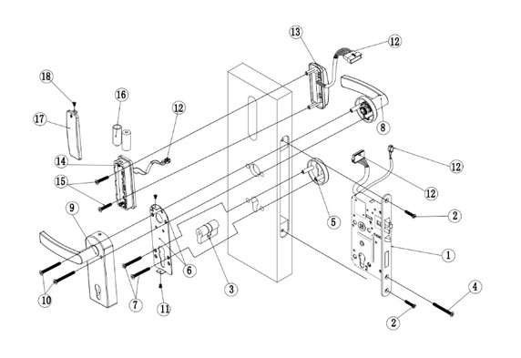 ORBITA S3063 Hotel Lock Installation instructions