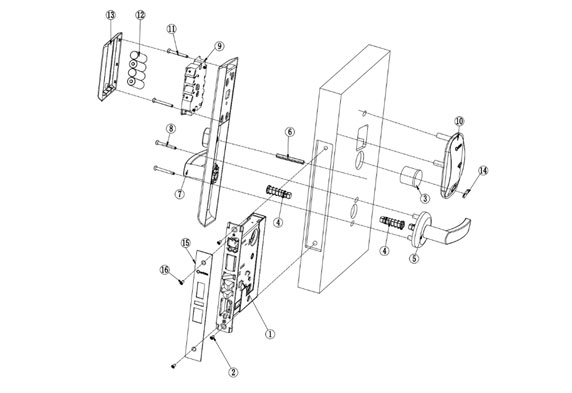 ORBITA S3078 Hotel Lock Installation instructions